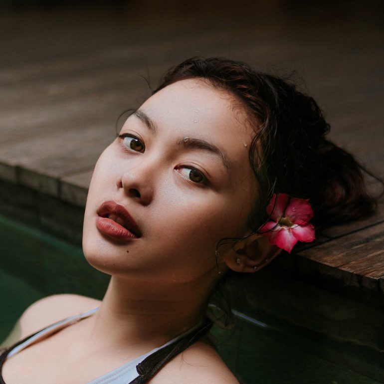 woman pool